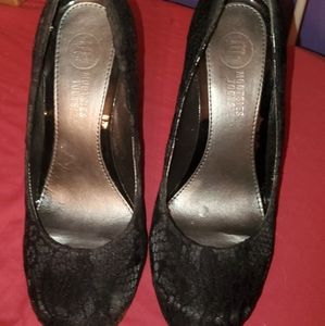 Black Lace Heels